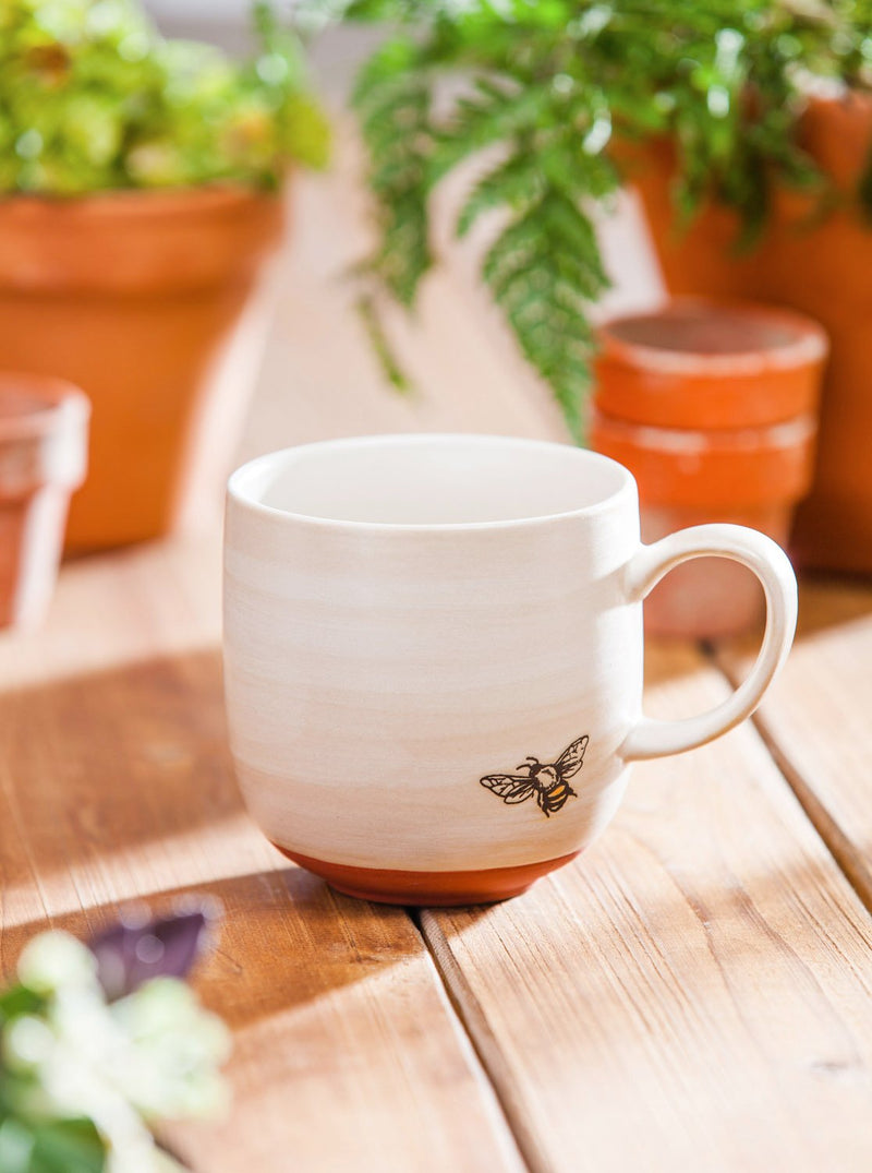 Pollinator Garden Coffee Cup Ceramic Bumble Bee, 12oz, Asst of 4