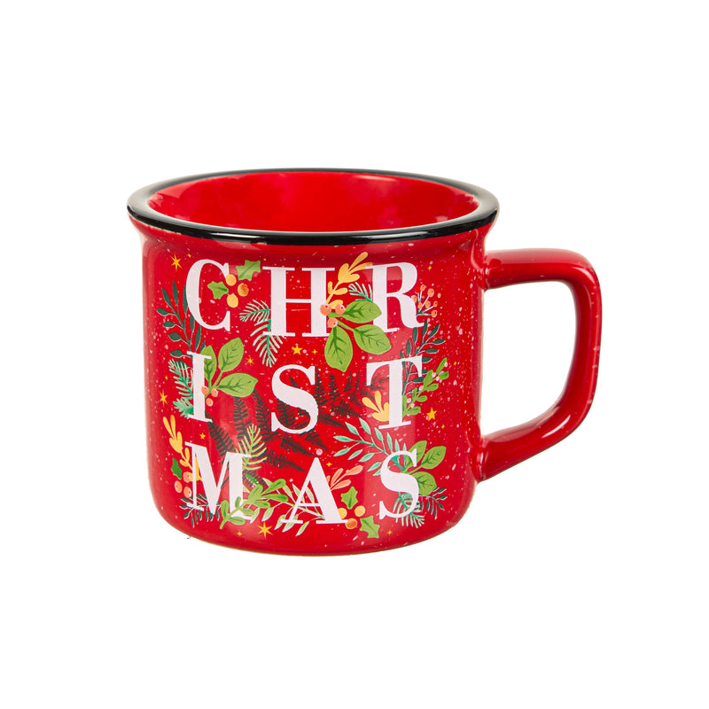 15oz Ceramic Cozy Cup w/ Gift Box, Botanical Holiday,3amh218