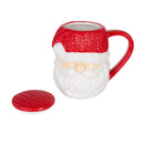 Evergreen Home Accents,13oz Ceramic Santa Cup w/ Knitted Hat Topper and Gift Box,4.88x3.66x4.69 Inches