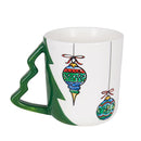 Evergreen Home Accents,13oz Ceramic Cup w/ Tree  Handle and Gift Box,5x3.39x3.94 Inches