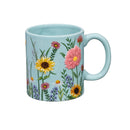 Floral Sculpted Ceramic Cup, 16oz, Gift Box