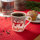 Evergreen Home Accents,12oz Ceramic Flare Cup w/ Gift Box, Snow Crew,5.03x3.7x4 Inches