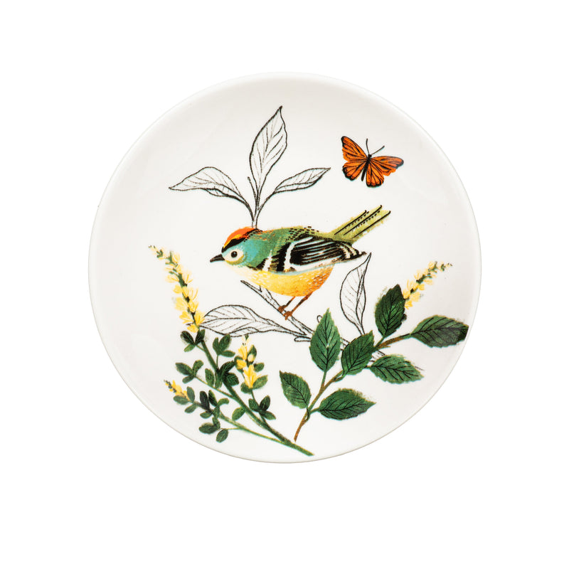Song Bird Ceramic Appetizer Plate Set, 6"