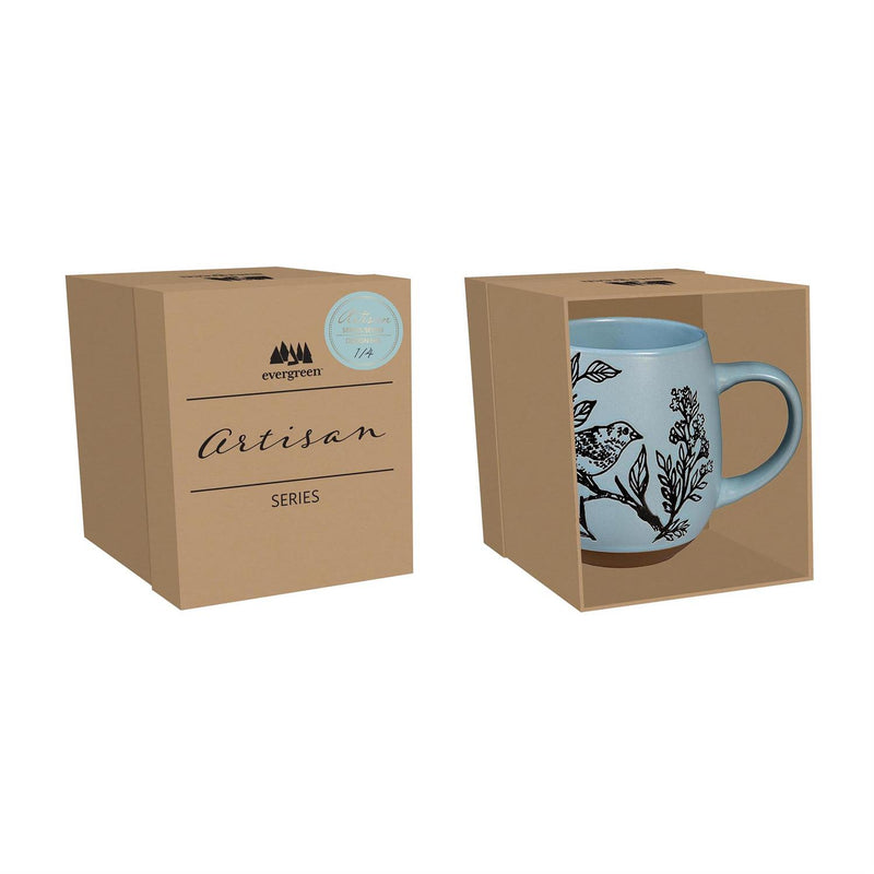 Artisan Series VII Blue Ceramic Cup, 15oz, Giftbox