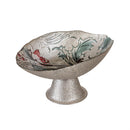 Joyful Traditions Bowl Glass Holly and Berries Footed Bowl, 8.25"L