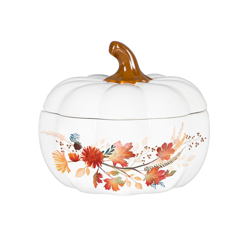 Ceramic Pumpkin Bowl with Lid,3bl046