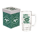Glass Tankard Cup, with Gift Box, New York Jets,3br3821