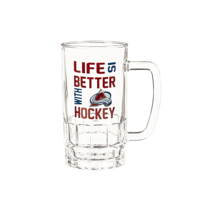 Glass Tankard Cup with Gift Box, Colorado Avalanche
