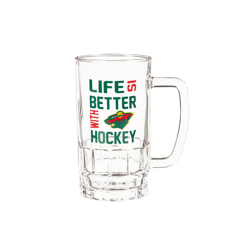 Glass Tankard Cup with Gift Box, Minnesota Wild