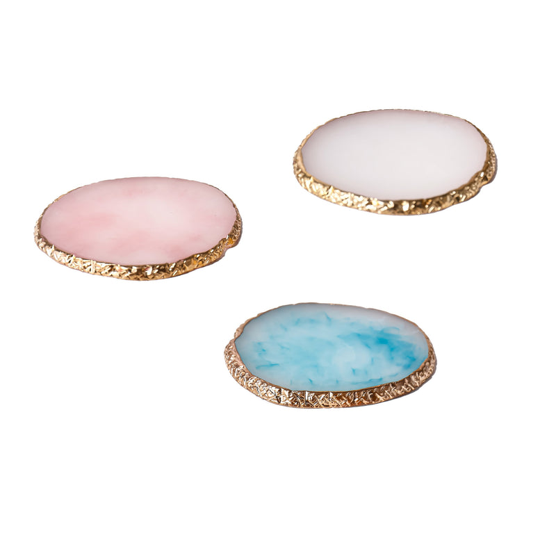 Agate Coasters, Set of 4,3bwc001