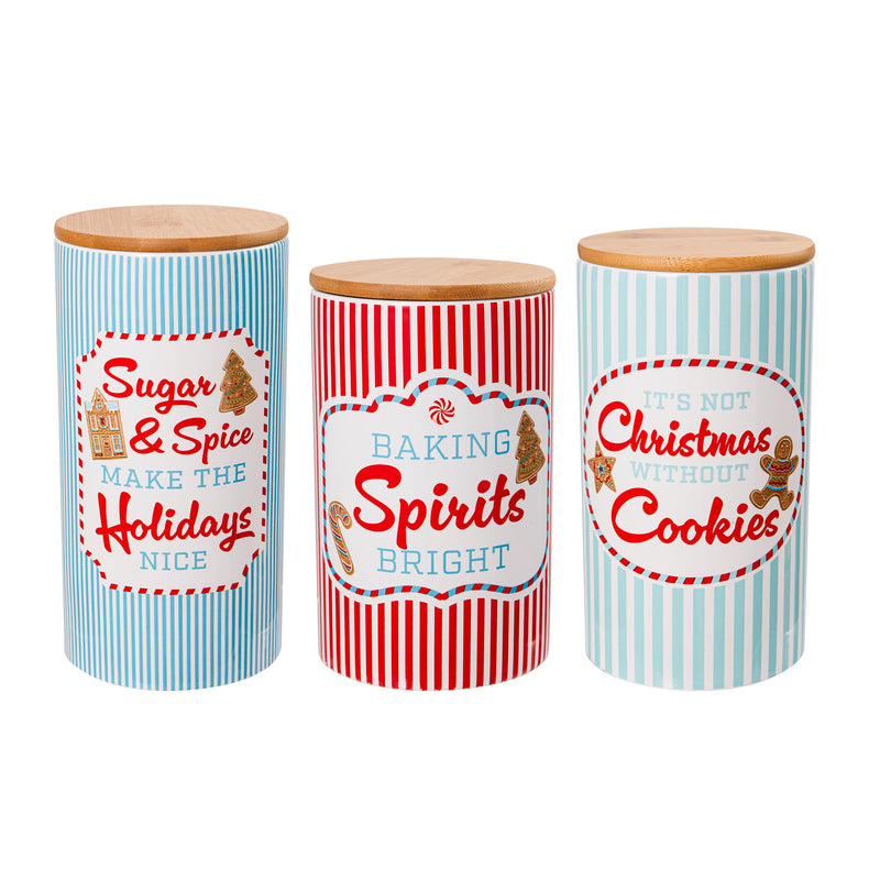 Kitchen Canister Set, Gingerbread,3cans001
