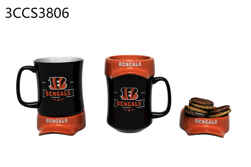 11oz. Ceramic Cup and Coaster Gift Set, Cincinnati Bengals,3ccs3806