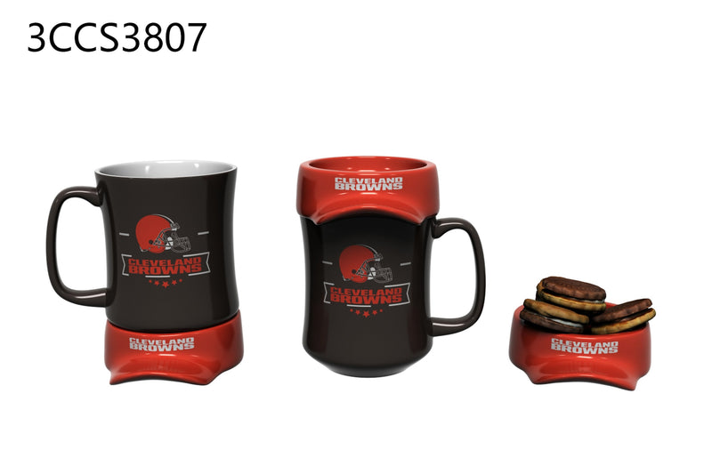 11oz. Ceramic Cup and Coaster Gift Set, Cleveland Browns,3ccs3807