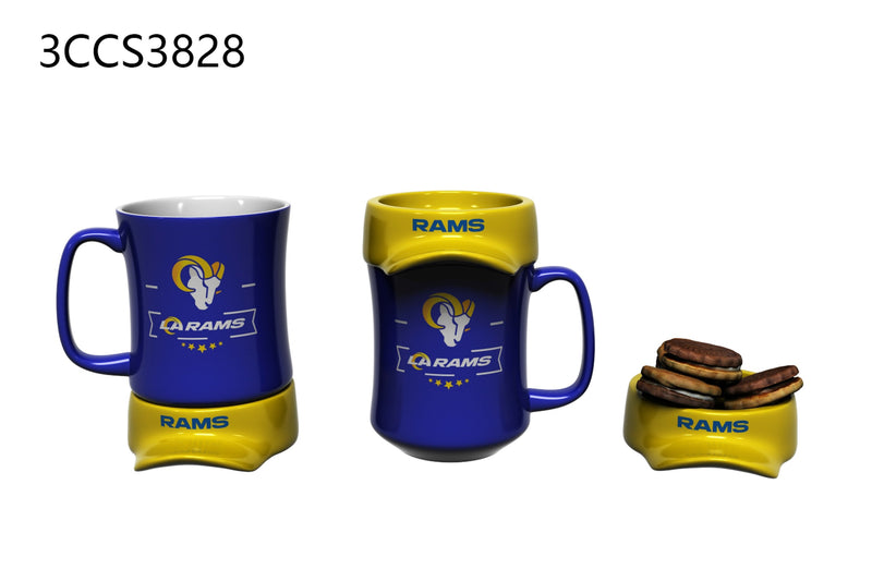 11oz. Ceramic Cup and Coaster Gift Set, Los Angeles Rams,3ccs3828