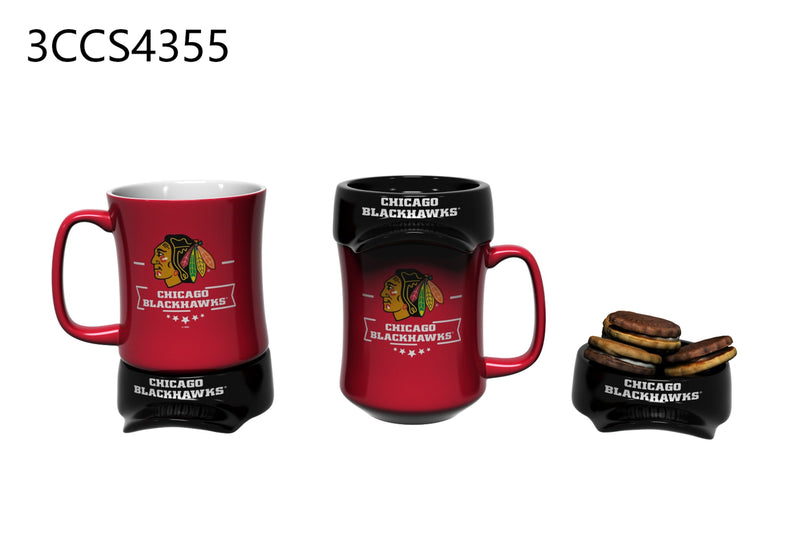 11oz. Ceramic Cup and Coaster Gift Set, Chicago Blackhawks,3ccs4355