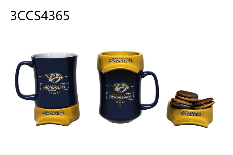 11oz. Ceramic Cup and Coaster Gift Set, Nashville Predators,3ccs4365