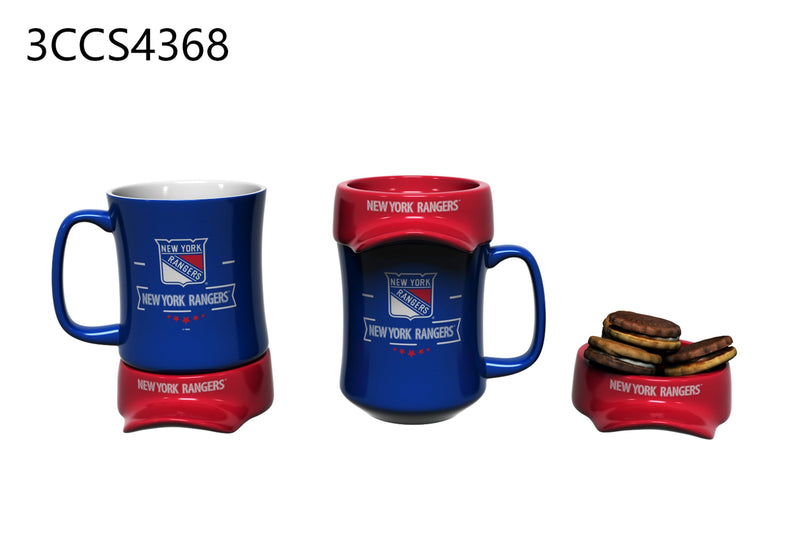 11oz. Ceramic Cup and Coaster Gift Set, New York Rangers,3ccs4368