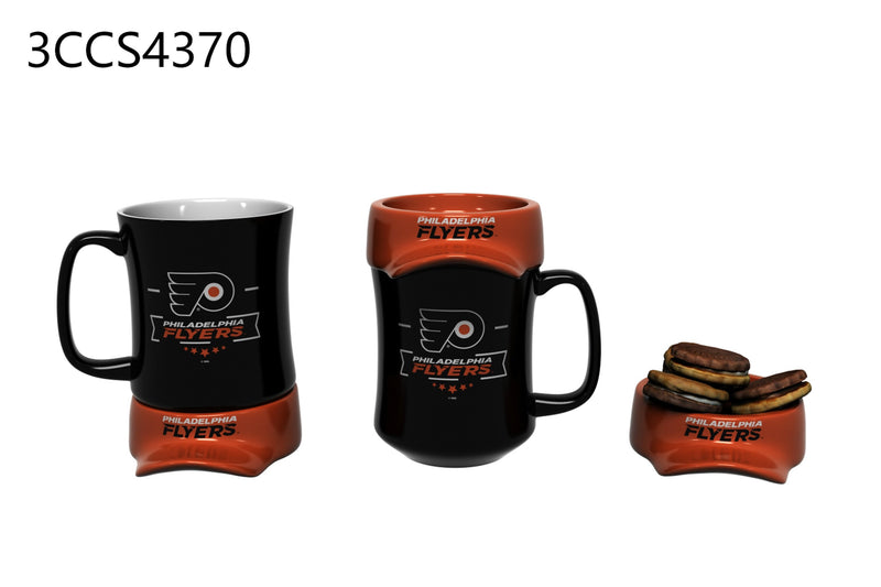 11oz. Ceramic Cup and Coaster Gift Set, Philadelphia Flyers,3ccs4370