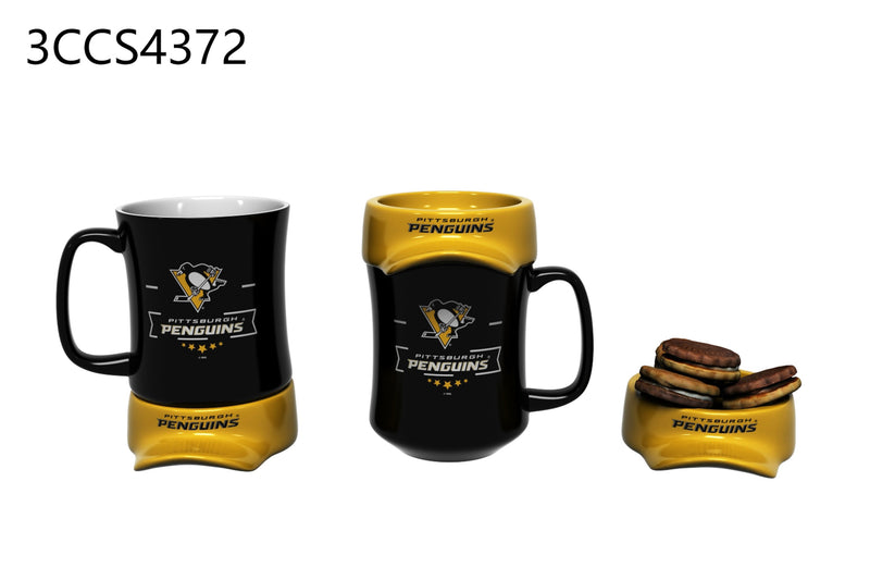 11oz. Ceramic Cup and Coaster Gift Set, Pittsburgh Penguins,3ccs4372