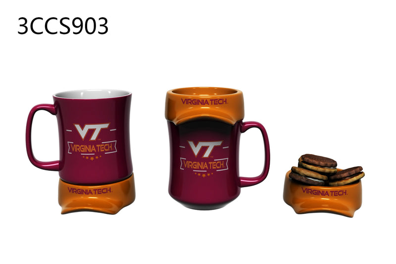 11oz. Ceramic Cup and Coaster Gift Set, Virginia Tech,3ccs903