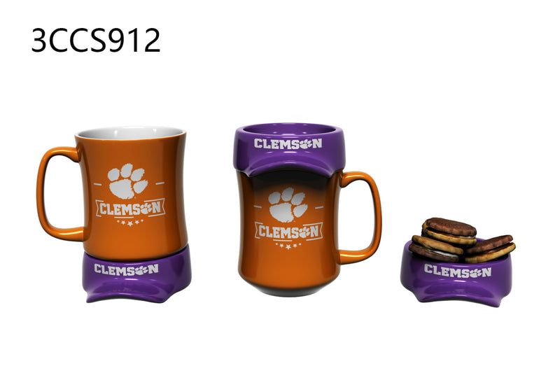 11oz. Ceramic Cup and Coaster Gift Set, Clemson University,3ccs912