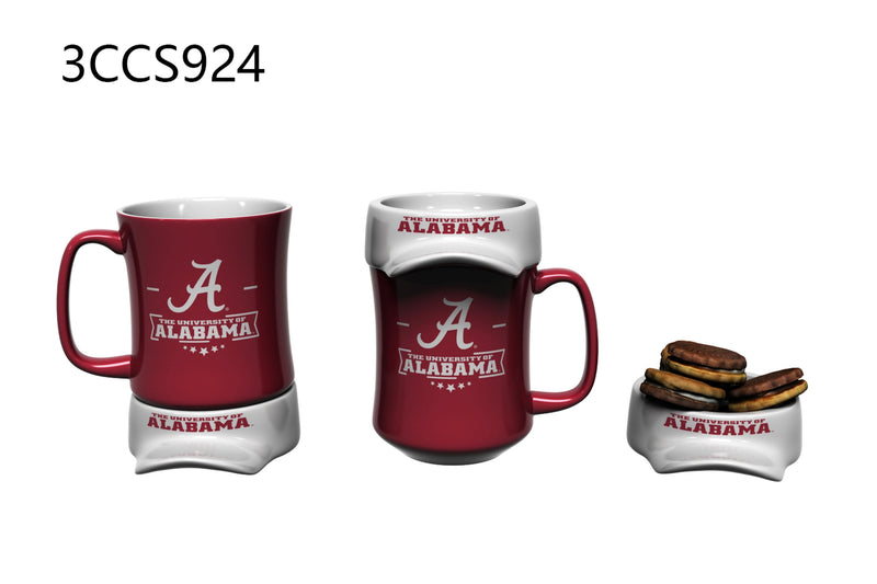 11oz. Ceramic Cup and Coaster Gift Set, University of Alabama,3ccs924