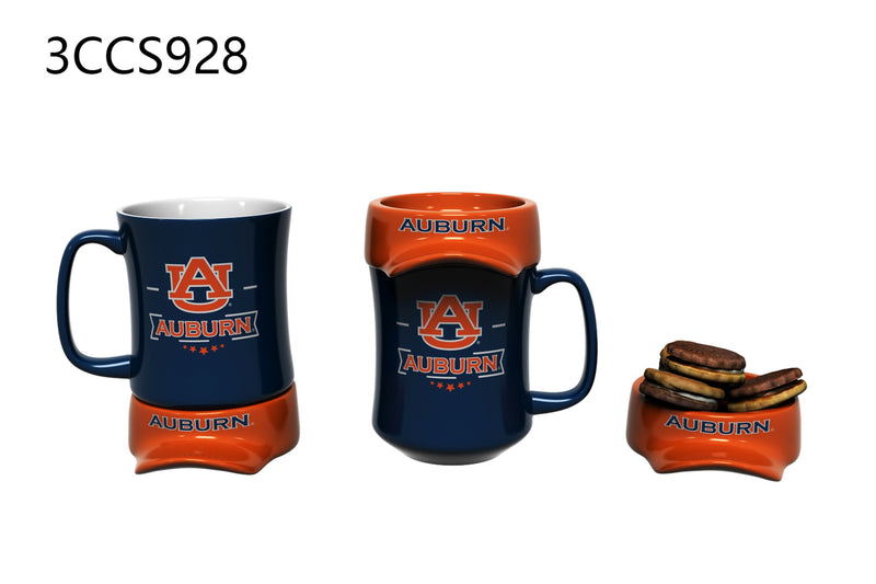 11oz. Ceramic Cup and Coaster Gift Set, Auburn University,3ccs928