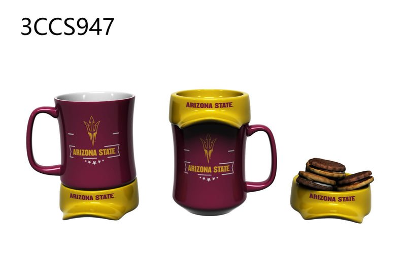 11oz. Ceramic Cup and Coaster Gift Set, Arizona State University,3ccs947