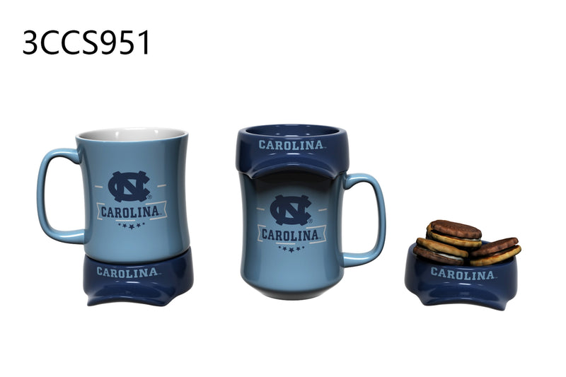 11oz. Ceramic Cup and Coaster Gift Set, University of North Carolina,3ccs951