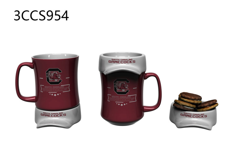 11oz. Ceramic Cup and Coaster Gift Set, University of South Carolina,3ccs954