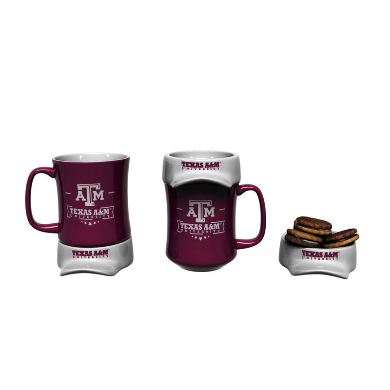 11oz. Ceramic Cup and Coaster Gift Set, Texas A&M,3ccs969