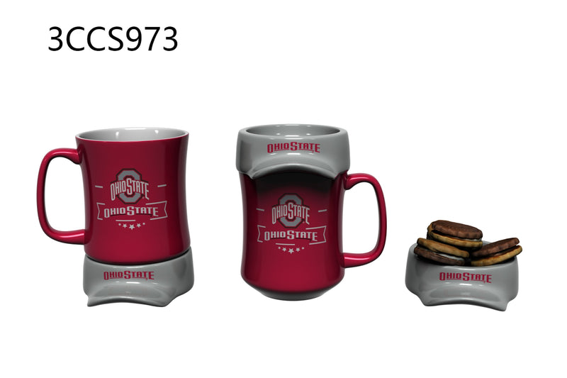 11oz. Ceramic Cup and Coaster Gift Set, Ohio State University,3ccs973