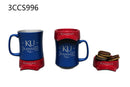 11oz. Ceramic Cup and Coaster Gift Set, University of Kansas,3ccs996