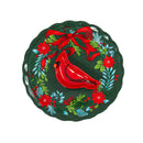 14" Ceramic Wreath and Cardinal Chip and Dip Set,3cd002