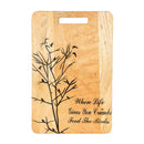 15" Wood Cutting Board with Tree Design & Messaging