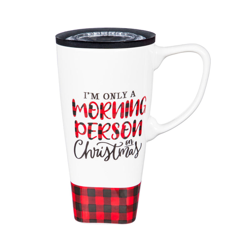 Ceramic On the Go¬¨¬®â€öâˆÑâ€†Travel Cup, 17 oz., w/ Box, Iâ€öâˆÑâˆ∂â€àöâˆëâ€àö¬•m only a morning person on Christmas
