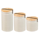 Ceramic Canisters, At Ease Traditional , Set of 3,3cnc6355