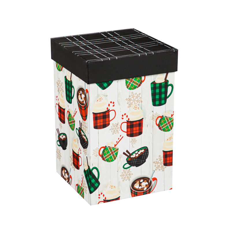 Evergreen Tabletop,Ceramic Travel Cup, 17 OZ. ,w/box, Holiday Drinks,5.25x3.6x7 Inches
