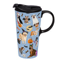 Happy Hauntings Dogs In Costumes Ceramic Perfect Cup, 17oz, Gift Box