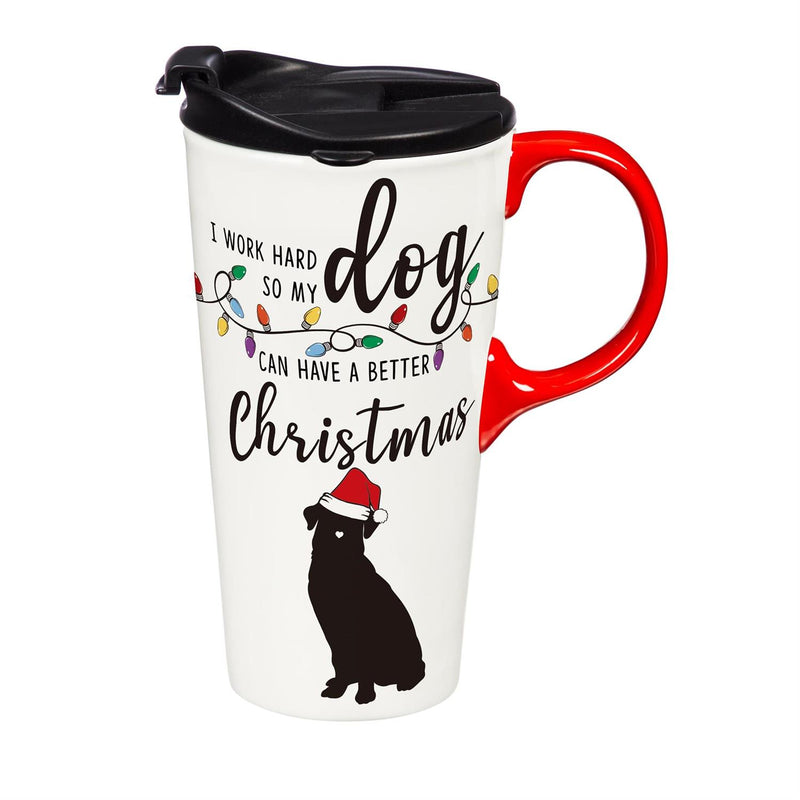 Pet Travel Cup Ceramic Perfect Cup, Dog, 17oz, Gift Box