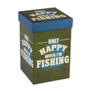 Ceramic Perfect Travel Cup, 17oz, w/ Gift Box, Only Happy When I'm Fishing