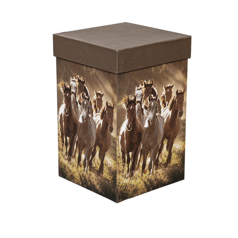 Ceramic Travel Cup, 17 OZ. ,w/box, Running Horses,3ctc017985