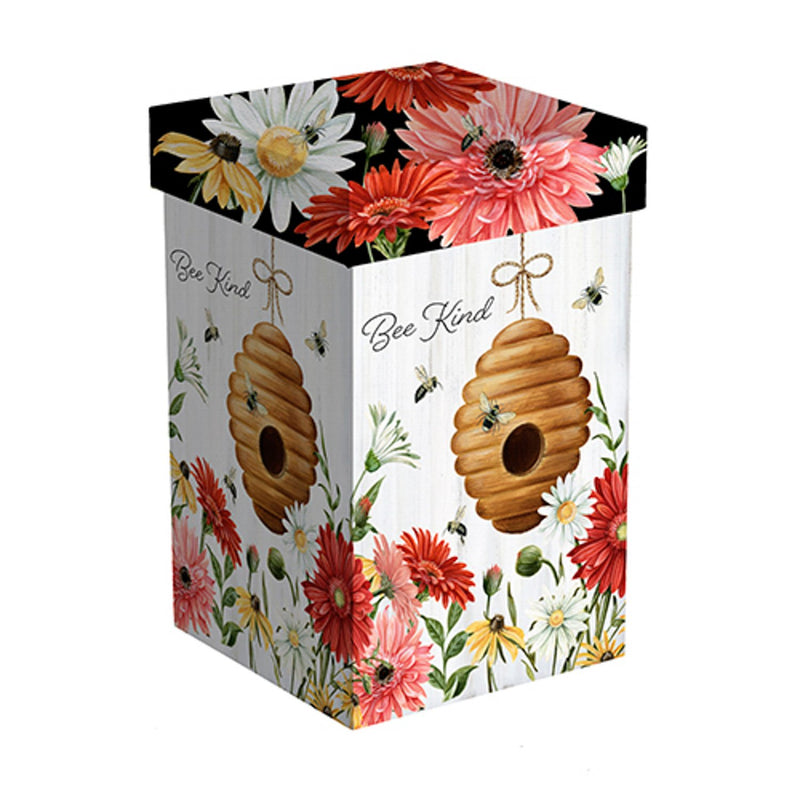 Ceramic Perfect Travel Cup, 17oz., w/ Gift Box, Summer Floral Buzz Beehive,3ctc019744