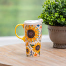 Sunflower Folk Ceramic Perfect Cup, 17oz, Gift Box