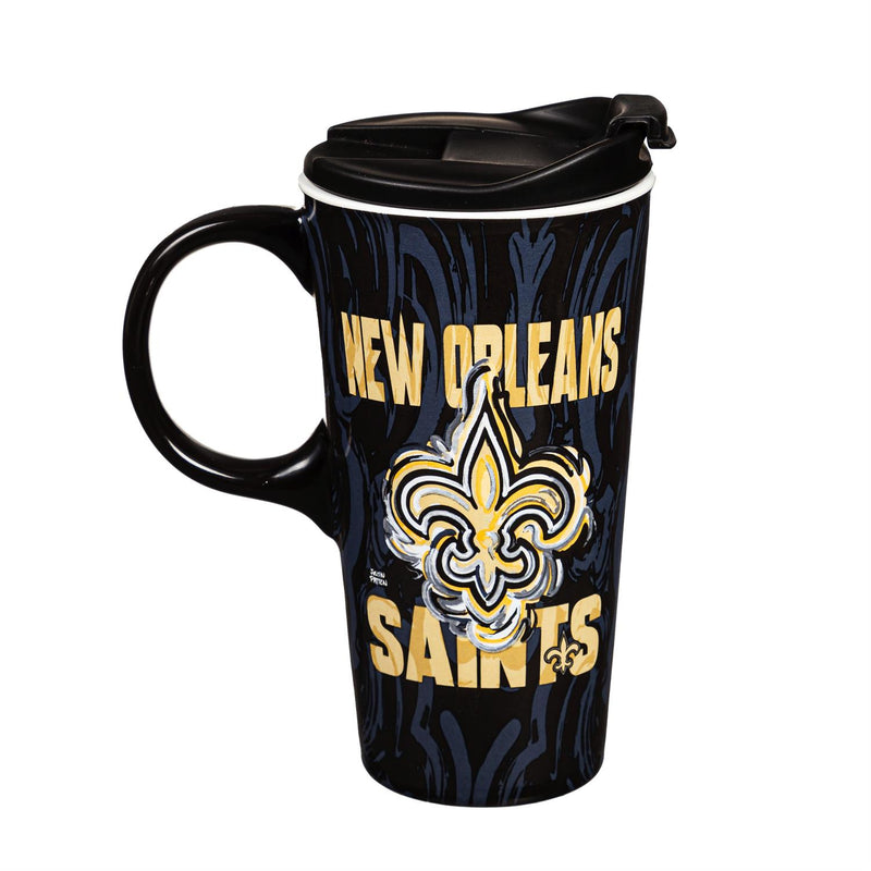 New Orleans Saints, Travel Latte, Justin Patten Logo