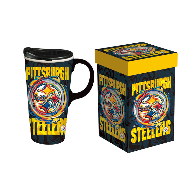 Pittsburgh Steelers, Travel Latte, Justin Patten Logo,3ctc3824jpal