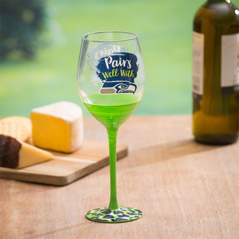 Seattle Seahawks, 17oz Boxed Stemware