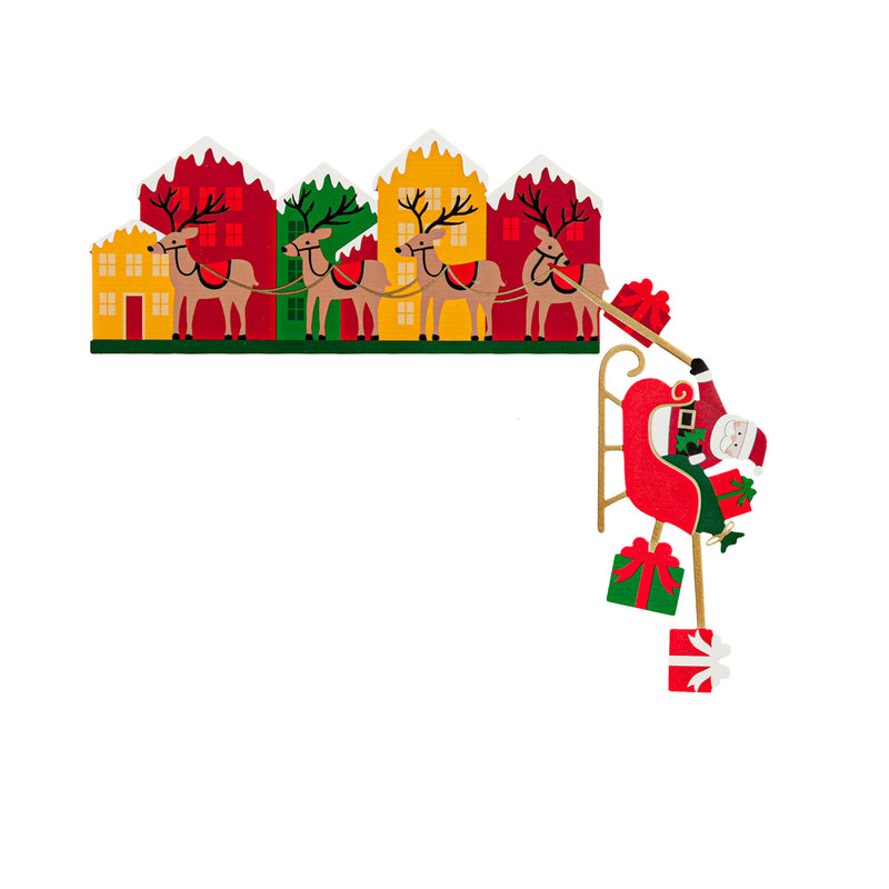 Metal Door Frame Décor, Santa