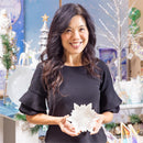 Season to Sparkle Bowl Glass Snowflake Shaped Dish, 6.75"