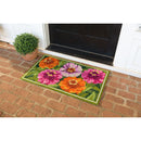 Indoor/Outdoor Hooked  Rug,  Zinnia 42"x24",3dm083